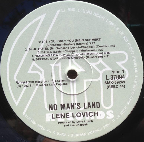 Lene Lovich - No Man's Land | Stiff Records (L 37894) - 3