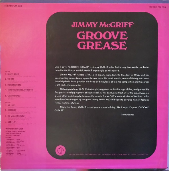 Jimmy McGriff - Groove Grease | Groove Merchant (GM 503) - 2