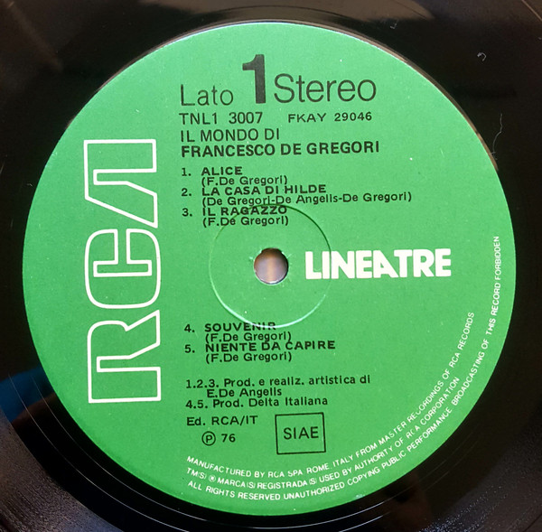 Francesco De Gregori - Il Mondo Di Francesco De Gregori | RCA (TNL1 3007) - 3