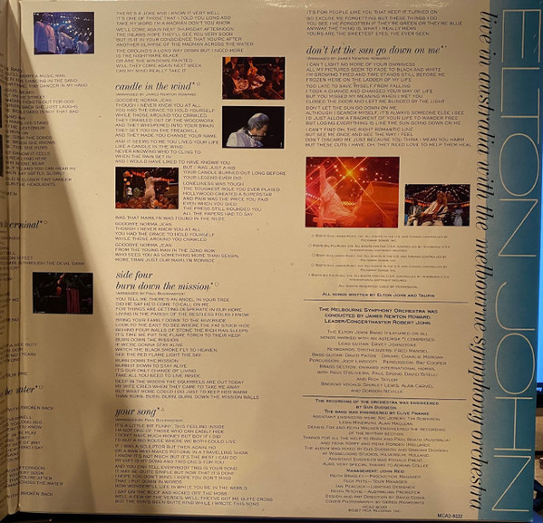 Elton John - Live In Australia (With The Melbourne Symphony Orchestra) | MCA Records (MCA2-8022) - 3 Elton John - Live In Australia (With The Melbourne Symphony Orchestra) | MCA Records (MCA2-8022) - 3