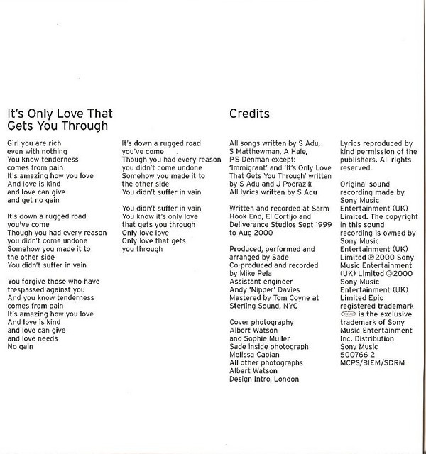 Sade - Lovers Rock | Epic (500766 2) - 10