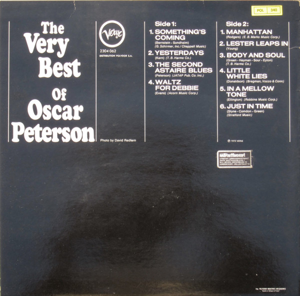 Oscar Peterson - The Very Best Of Oscar Peterson | Verve Records (2304 062) - 2 Oscar Peterson - The Very Best Of Oscar Peterson | Verve Records (2304 062) - 2