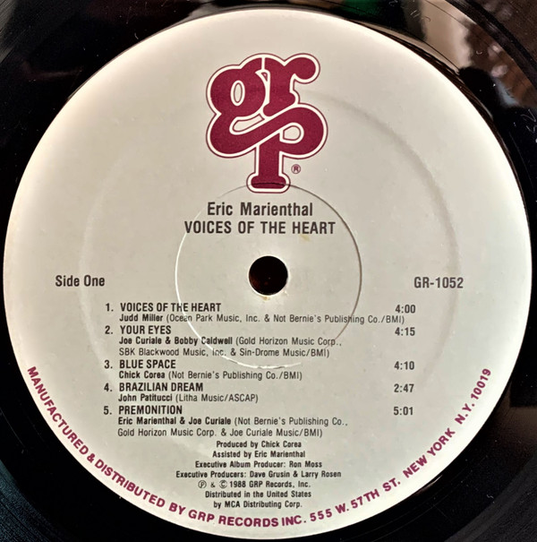 Eric Marienthal - Voices Of The Heart | GRP (GR-1052) - 2