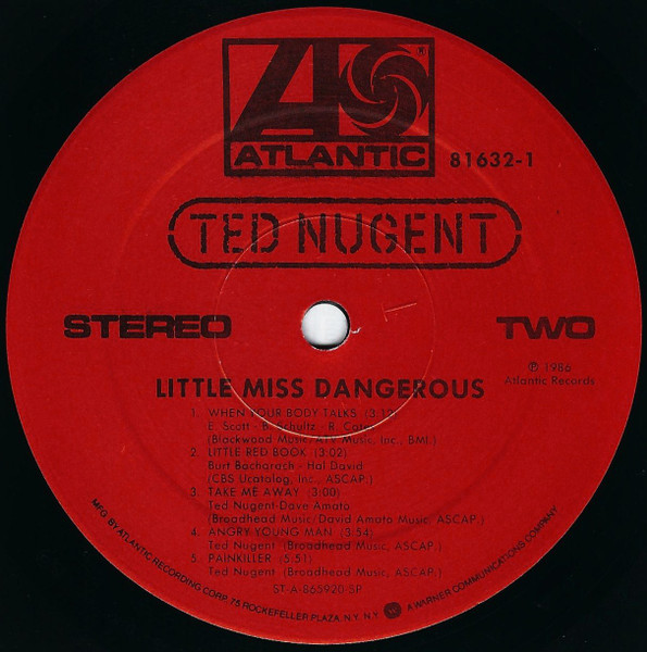 Ted Nugent - Little Miss Dangerous [Vinyl] | Atlantic (7 81632-1) - 4