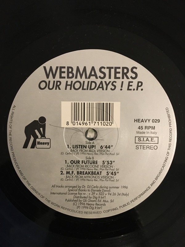Webmasters - Our Holidays! | Heavy Records (HEAVY 029) - 3 Webmasters - Our Holidays! | Heavy Records (HEAVY 029) - 3