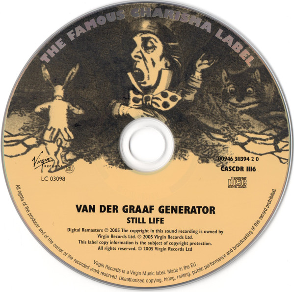 Van Der Graaf Generator - Still Life | Virgin (00946 3 11394 2 0) - 3 Van Der Graaf Generator - Still Life | Virgin (00946 3 11394 2 0) - 3