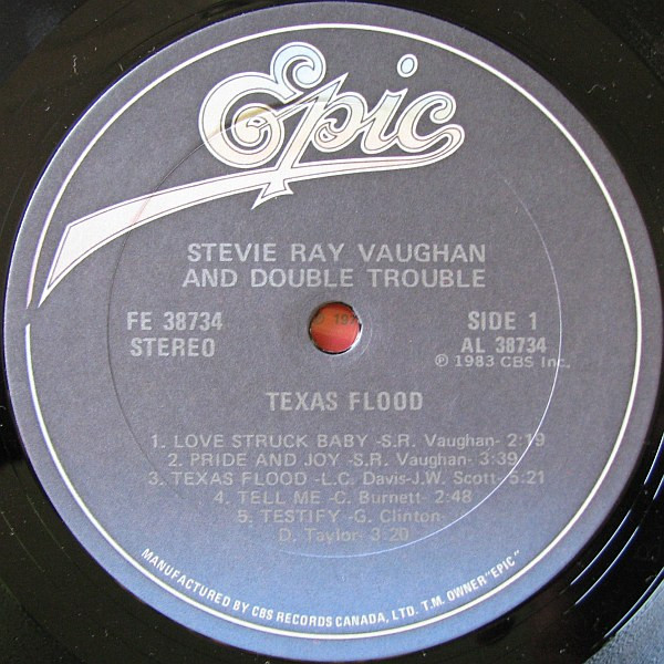 Stevie Ray Vaughan & Double Trouble - Texas Flood | Epic (FE 38734) - 3