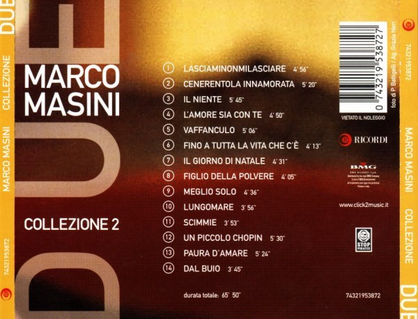 Marco Masini - Collezione 2 | Ricordi (74321953872) - 2