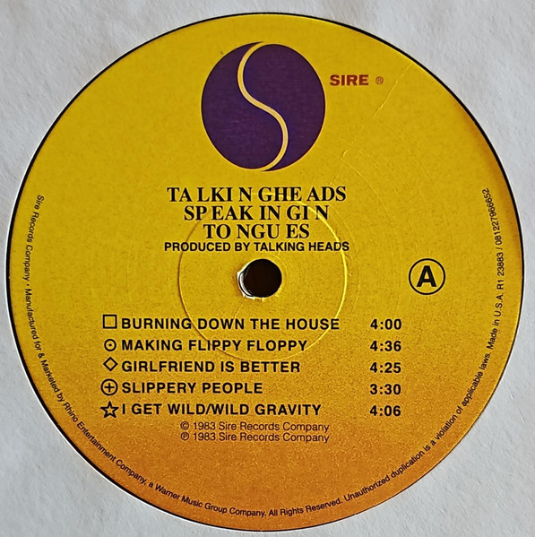 Talking Heads - Speaking In Tongues | Sire (R1-23883) - 3 Talking Heads - Speaking In Tongues | Sire (R1-23883) - 3