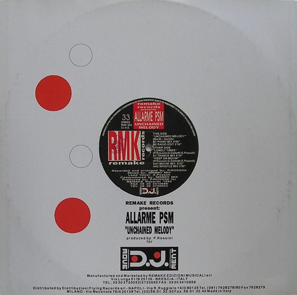 Allarme PSM - Unchained Melody | Remake Records (RMK 503) - 3