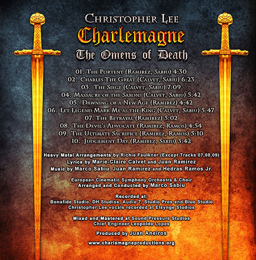 Christopher Lee - Charlemagne: The Omens Of Death CD | Charlemagne Productions Ltd. (CMPLCD107) - 3