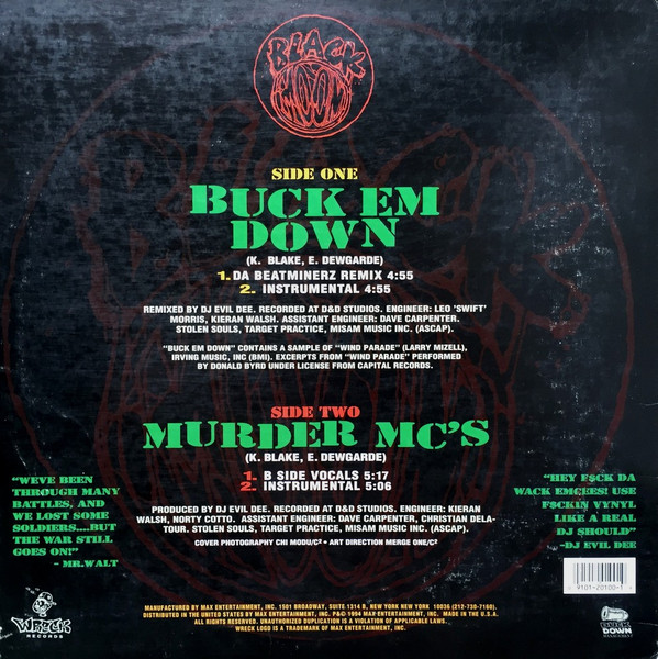 Black Moon - Buck Em Down | Wreck Records (WR 20100) - 2 Black Moon - Buck Em Down | Wreck Records (WR 20100) - 2