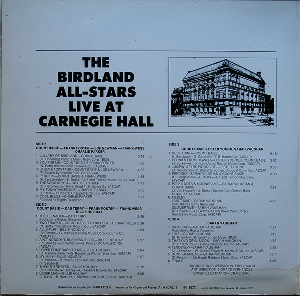 Various - The Birdland All-Stars Live At Carnegie Hall | Roulette (ALBUM RE 4S) - 2 Various - The Birdland All-Stars Live At Carnegie Hall | Roulette (ALBUM RE 4S) - 2