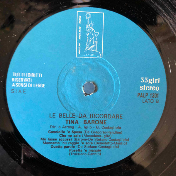 Tina Barone - Le Belle Da Ricordare | Nuova New York Record (PALP 13021) - 4