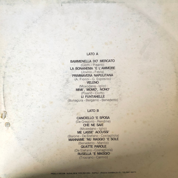 Tina Barone - Le Belle Da Ricordare | Nuova New York Record (PALP 13021) - 2