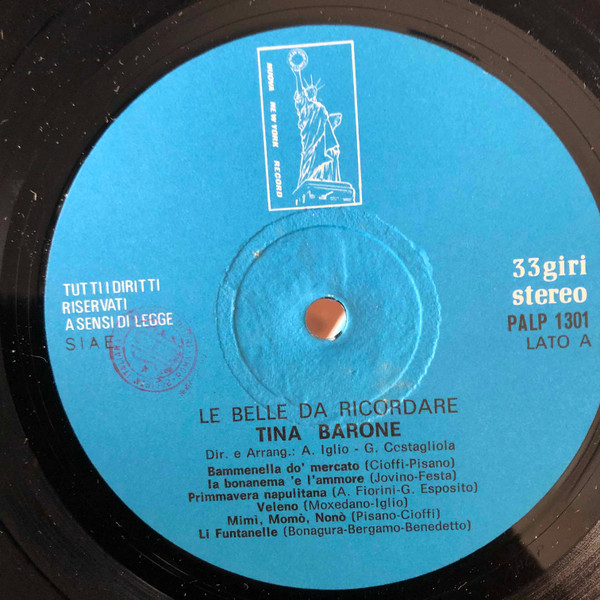 Tina Barone - Le Belle Da Ricordare | Nuova New York Record (PALP 13021) - 3