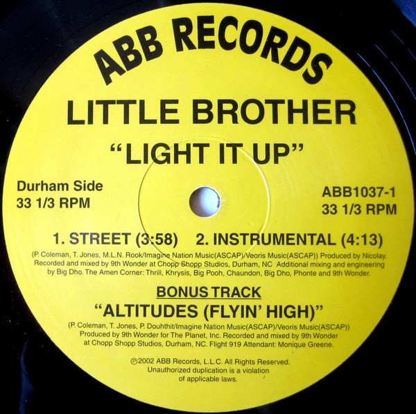 Little Brother - Whatever You Say / Light It Up | ABB Records (ABB1037-1) - 3