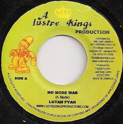 Lutan Fyah - No More War | Lustre Kings (none) Lutan Fyah - No More War | Lustre Kings (none)