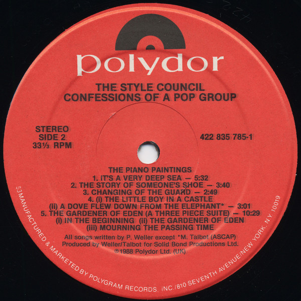 The Style Council - Confessions Of A Pop Group | Polydor (835 785-1) - 4