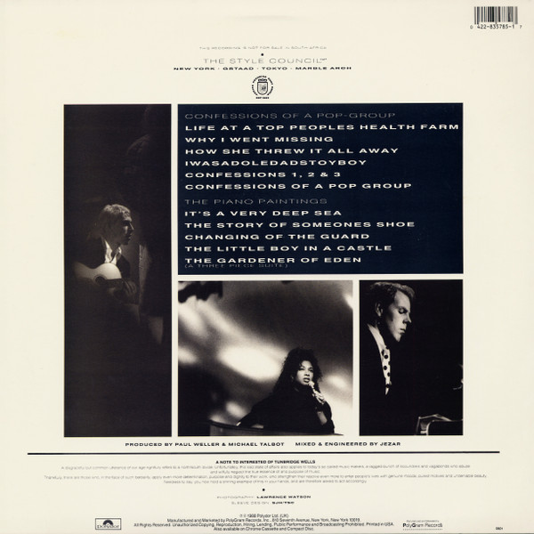 The Style Council - Confessions Of A Pop Group | Polydor (835 785-1) - 2