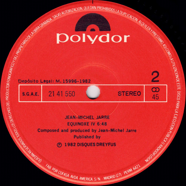 Jean-Michel Jarre - Orient Express / Equinoxe IV | Polydor (2141 550) - 4