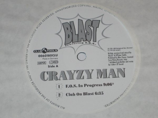 Blast Featuring V.D.C. - Crayzy Man | Club Tools (0060180CLU) - main