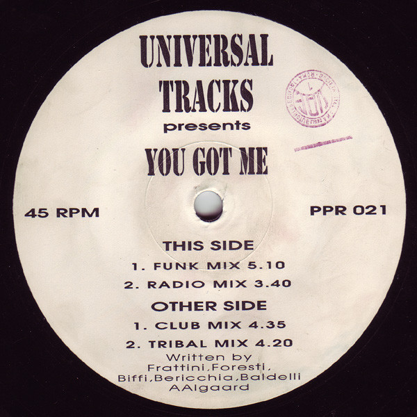 Universal Tracks - You Got Me | Paradise Project Records (PPR 021)