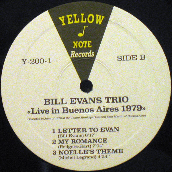 The Bill Evans Trio - Live In Buenos Aires 1979 | Yellow Note Records (Y-200) - 3