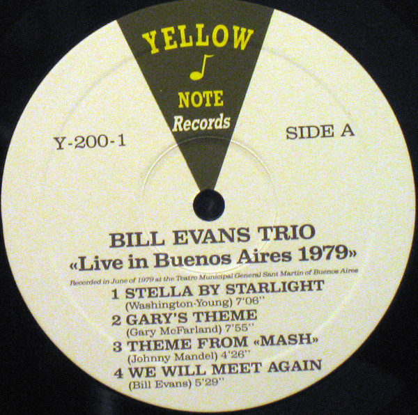 The Bill Evans Trio - Live In Buenos Aires 1979 | Yellow Note Records (Y-200) - 2