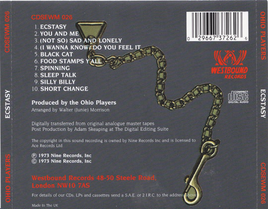 Ohio Players - Ecstasy | Westbound Records (CDSEWM 026) - 2