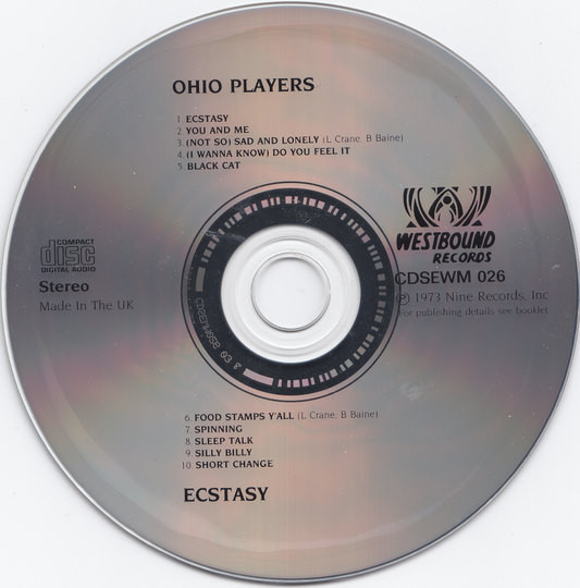 Ohio Players - Ecstasy | Westbound Records (CDSEWM 026) - 3