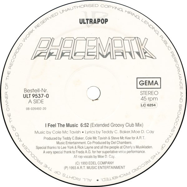 Phacematik - I Feel The Music / The Dancefloor | Ultrapop (ULT 9537-0) - main Phacematik - I Feel The Music / The Dancefloor | Ultrapop (ULT 9537-0) - main