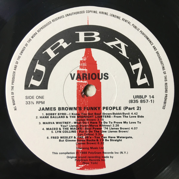Various - James Brown's Funky People (Part 2) | Urban (URBLP 14) - 3