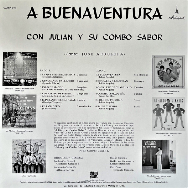 Julian Y Su Combo - A Buenaventura | Vampi Soul (VAMPI 229) - 2