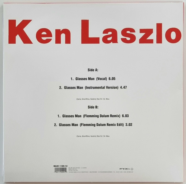 Ken Laszlo - Glasses Man | ZYX Music (MAXI 1189-12) - 2