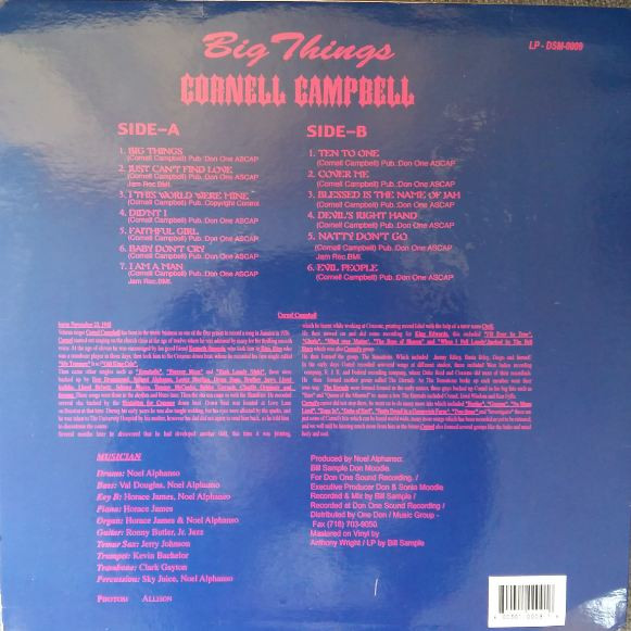 Cornell Campbell - Big Things | Don One (LP - DSM-0009) - 2 Cornell Campbell - Big Things | Don One (LP - DSM-0009) - 2