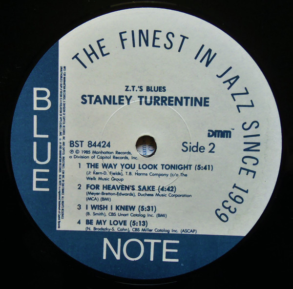 Stanley Turrentine - Z.T.'s Blues | Blue Note (BST 84424) - 4