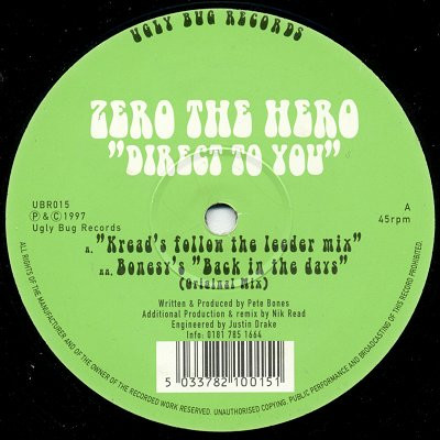Zero The Hero - Direct To You | Ugly Bug Records (UBR015) - main