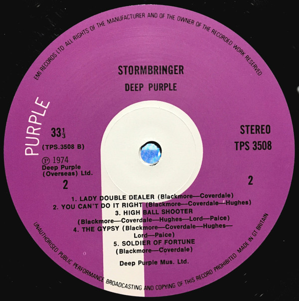 Deep Purple - Stormbringer | Purple Records (TPS 3508) - 4