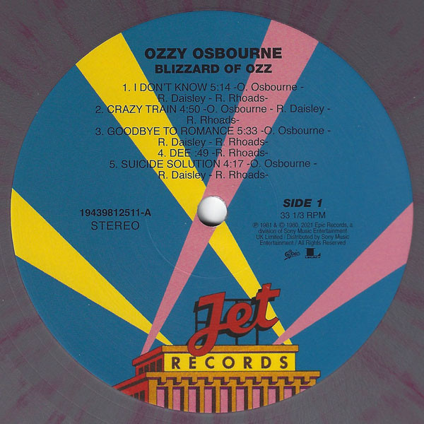 Ozzy Osbourne - Blizzard Of Ozz | Epic (19439812511) - 2