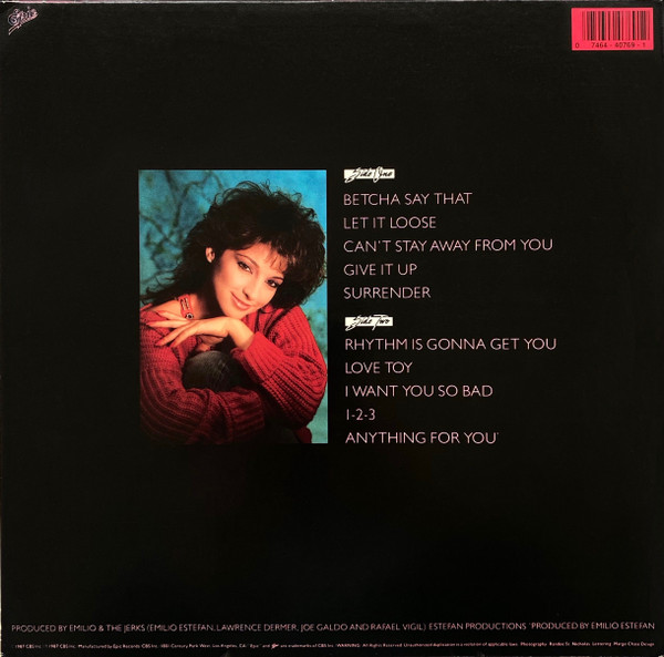 Gloria Estefan And Miami Sound Machine - Let It Loose | Epic (OE 40769) - 2