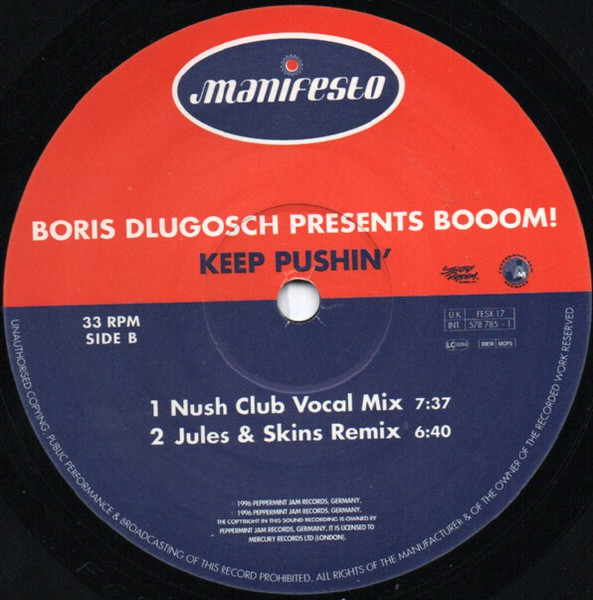 Boris Dlugosch Presents Booom! - Keep Pushin' | Manifesto (FESX 17) - 4