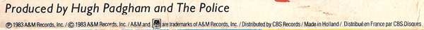 The Police - Synchronicity | A&M Records (AMLX 63735) - 8