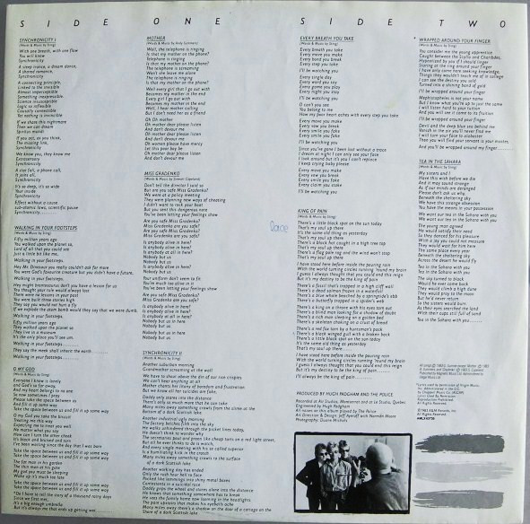 The Police - Synchronicity | A&M Records (AMLX 63735) - 6