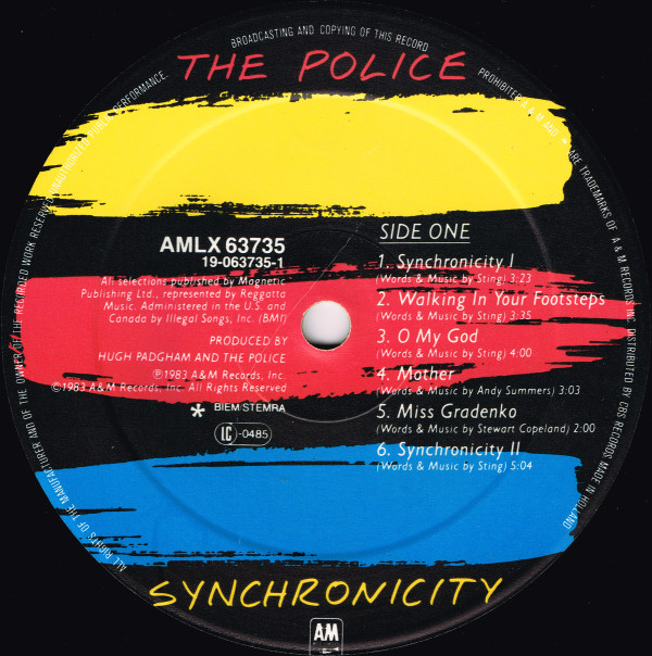 The Police - Synchronicity | A&M Records (AMLX 63735) - 3