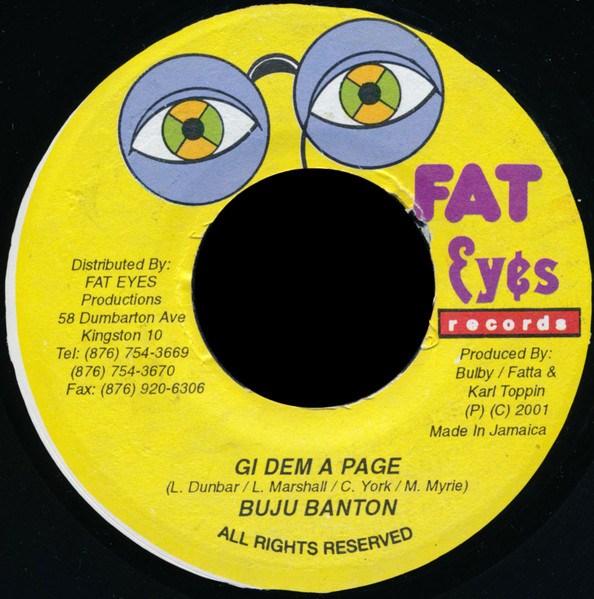 Buju Banton - Gi Dem A Page | Fat Eyes Records (none)