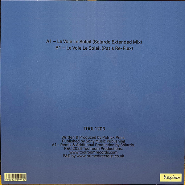 Patrick Prins - Le Voie Le Soleil (Solardo Remix) | Toolroom Records (TOOL1203) - 2