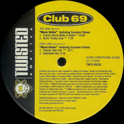 Club 69 Featuring Suzanne Palmer - Much Better | Twisted America Records (TW12-55333) - 4 Club 69 Featuring Suzanne Palmer - Much Better | Twisted America Records (TW12-55333) - 4