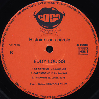 Eddy Louiss - Histoire Sans Parole | Goss Records (GR-002-11-79) - 4 Eddy Louiss - Histoire Sans Parole | Goss Records (GR-002-11-79) - 4