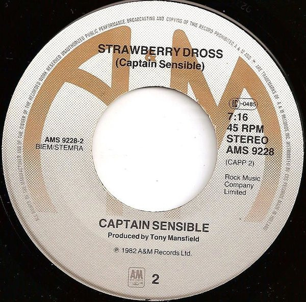Captain Sensible - Wot! | A&M Records (AMS 9228) - 4